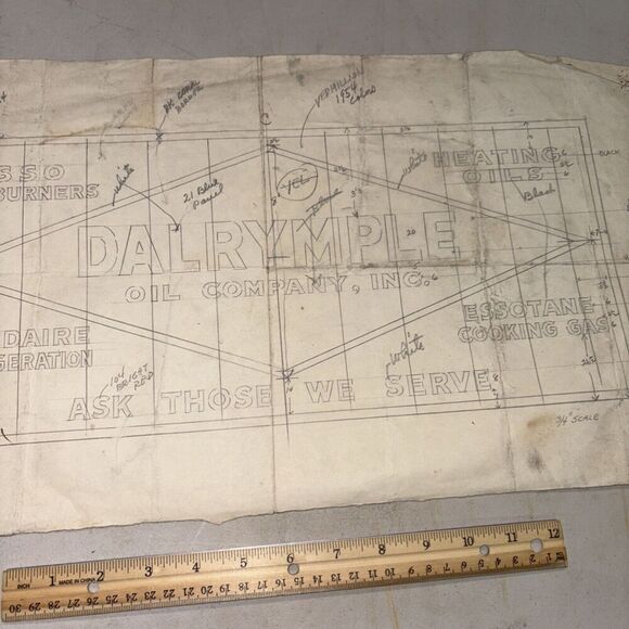 Vintage Billboard Ad Sample: Dalrymple Oil / Frigidaire Lawrence Massachusetts - Picture 3 of 4